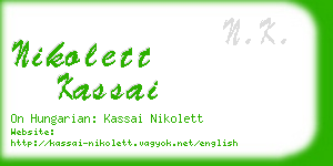 nikolett kassai business card